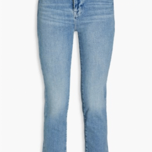Le High Straight cropped mid-rise straight-leg jeans